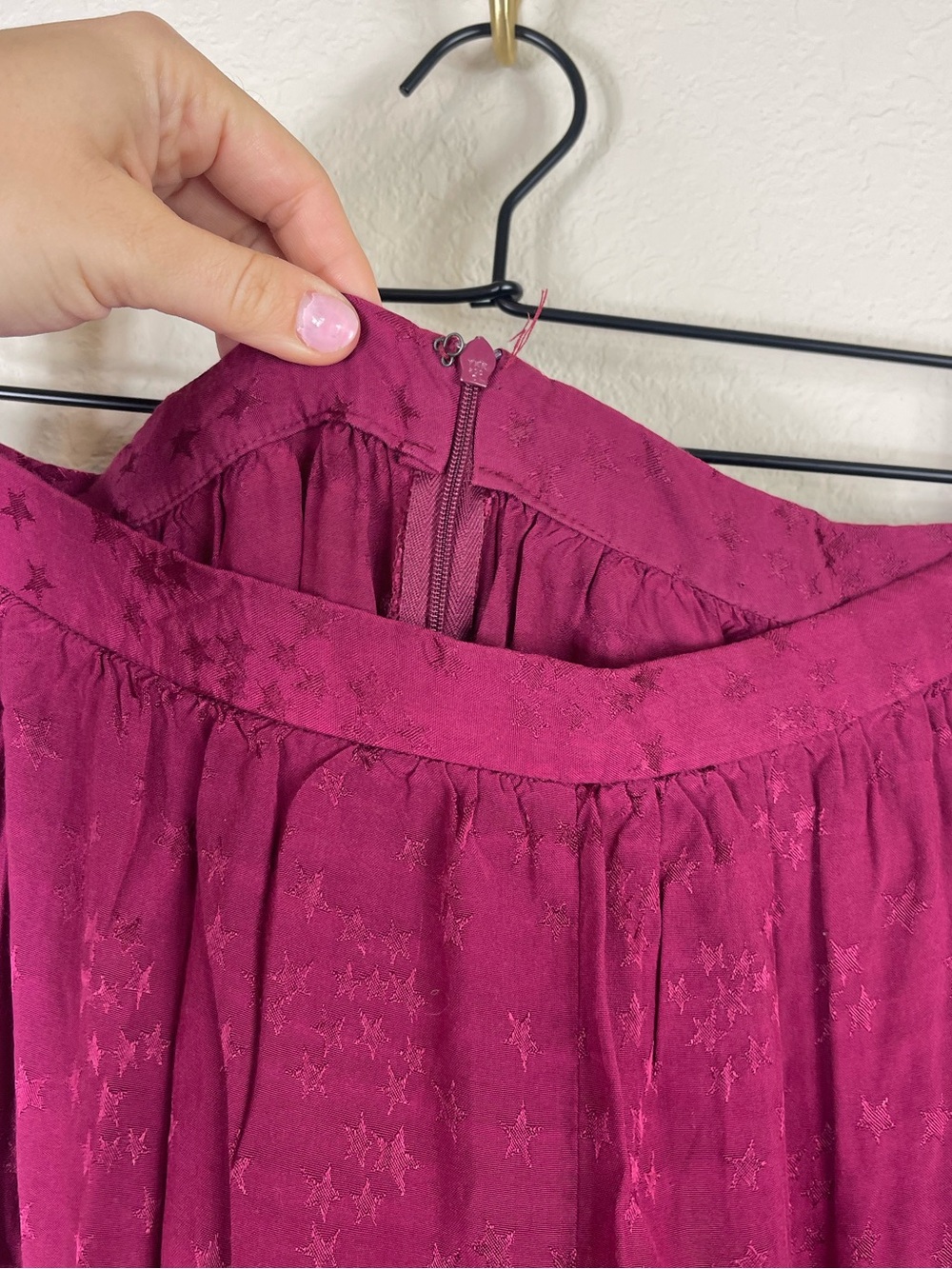 STAUD Leo Star Tiered Maxi Skirt Raspberry Size 12 Large - Picture 6 of 8